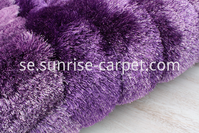 Polyester 3D Rug in Purple Color